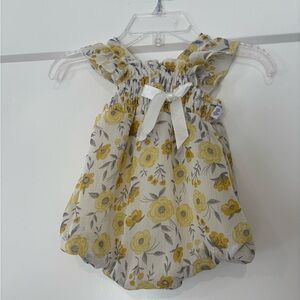 Duck Duck Goose Marigold Floral Bubble Romper